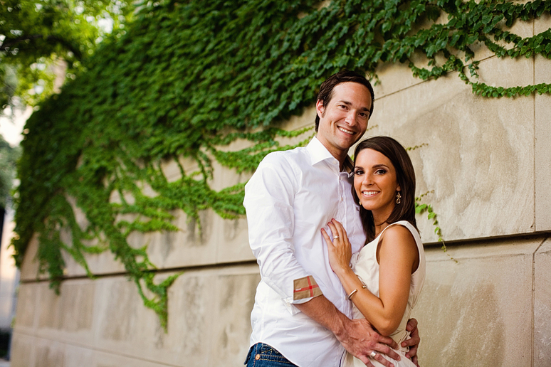 fun engagement portraits in downtown Dallas near the Museum district