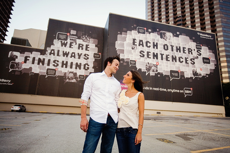 fun engagement portraits in downtown Dallas