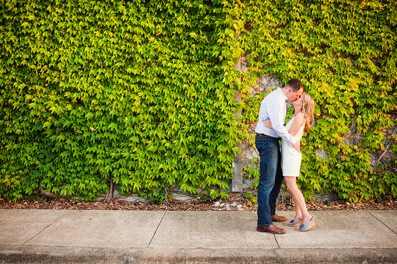 Romantic engagement portraits at Addison Circle by Dallas wedding photographer Allison Davis Photography