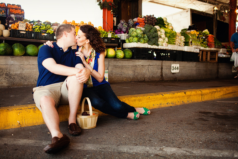 fun and romantic engagement portrait ideas with props by Dallas wedding photographer