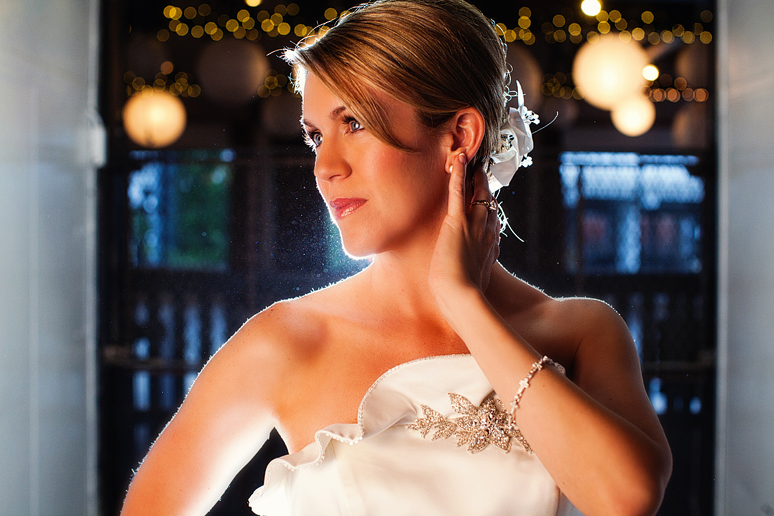 Bridal portraits at the Hickory Street Annex in the elevator by North Texas wedding photographer Allison Davis Photography