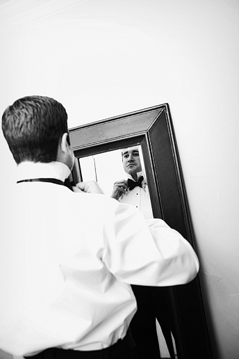 groomsmen getting ready for wedding at University Christian Church