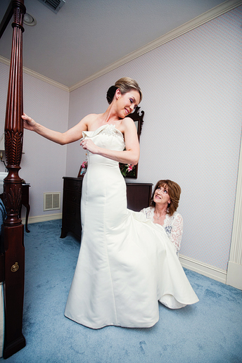 photographs of a bride getting ready on the wedding day