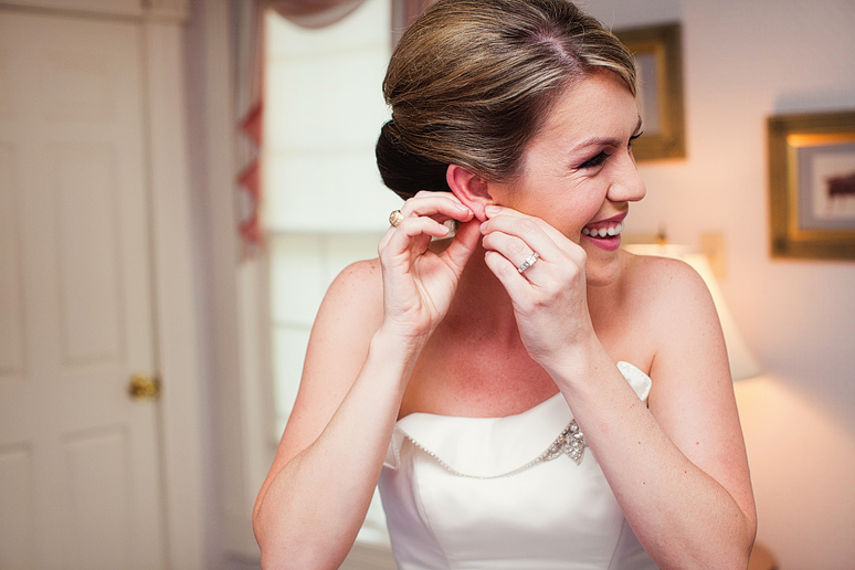 photographs of a bride getting ready on the wedding day