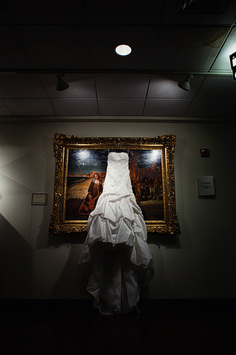 wedding dress at University Christian Church