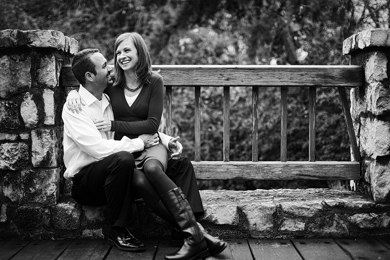 sweet and romantic engagement portraits at the Dallas Arboretum by North Texas wedding photographer Allison Davis Photography