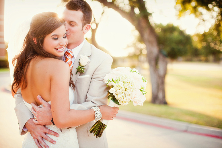 natural and sweet portraits of a bride and groom in Dallas by Allison Davis Photography at The Heights Baptist Church