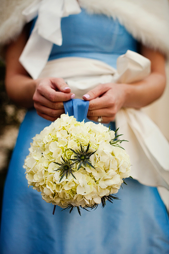 bridesmaids bouquet at wedding at University Christian Church