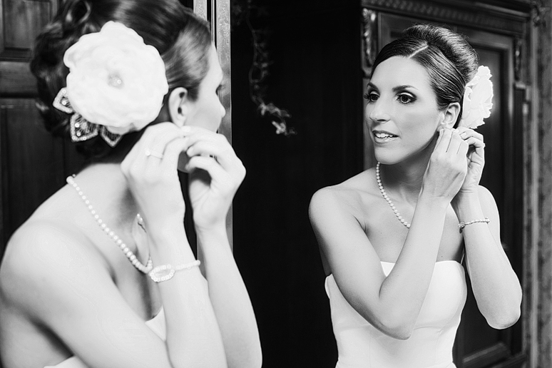 photographs of the bride getting ready on her wedding day in the bridal suite at the Maple Manor hotel
