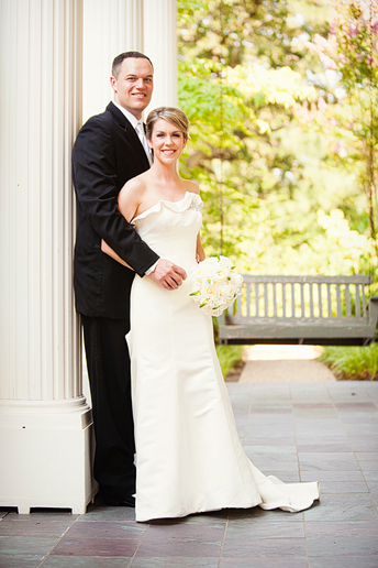 romantic wedding day portraits of the bride and groom by North Texas wedding photographer Allison Davis Photography