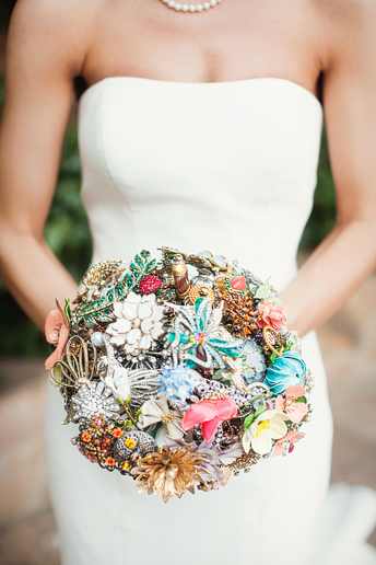 wedding day detail photographs of the custom made brooch bouquet