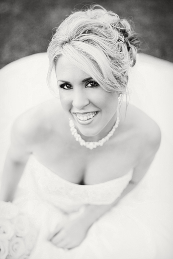 black and white beautiful bridal portrait at SMU
