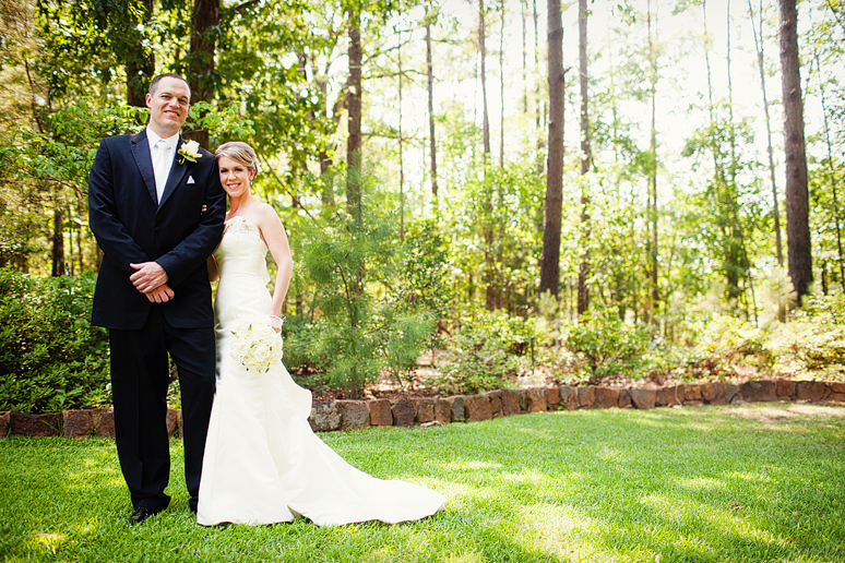 romantic wedding day portraits of the bride and groom by North Texas wedding photographer Allison Davis Photography