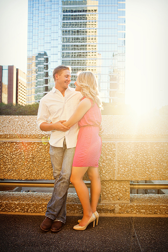 downtown dallas romantic engagement portrait ideas by Allison Davis Photography