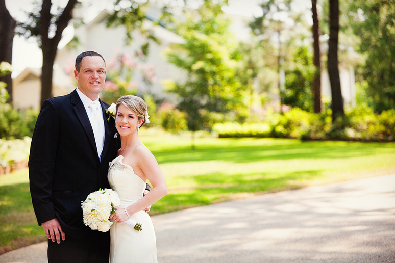 romantic wedding day portraits of the bride and groom by North Texas wedding photographer Allison Davis Photography