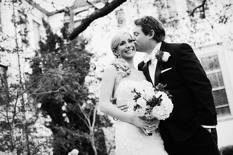 bride & groom at University Christian Church