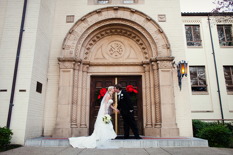 bride & groom at University Christian Church