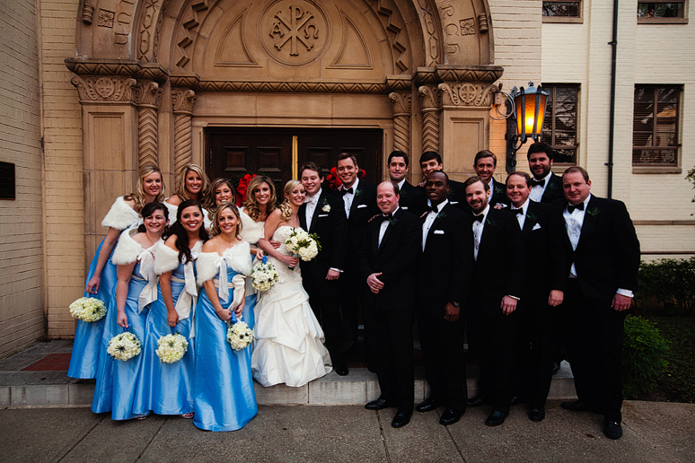 bridal party at University Christian Church