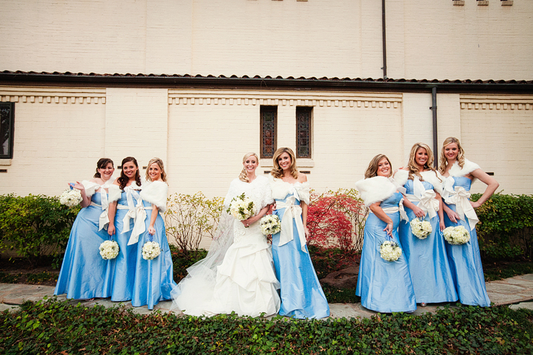 bridesmaids at University Christian Church wedding
