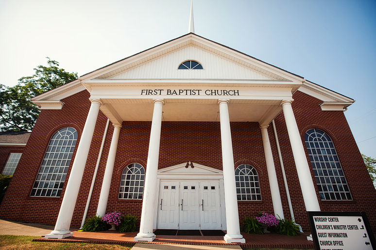 wedding detail photographs of the church by Plano wedding photographer Allison Davis