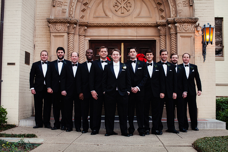 groomsmen at University Christian Church wedding
