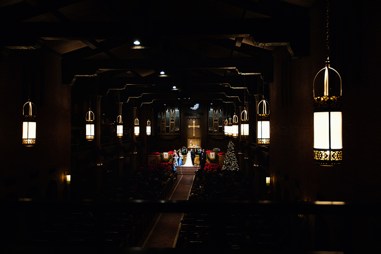 wedding ceremony at University Christian Church in Fort Worth