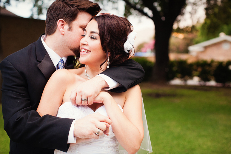 sweet and happy bride and groom portraits at canyon creek country club in richardson texas