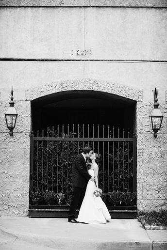 bride and groom portraits at the Old Warsaw by Dallas wedding photographer Allison Davis Photography