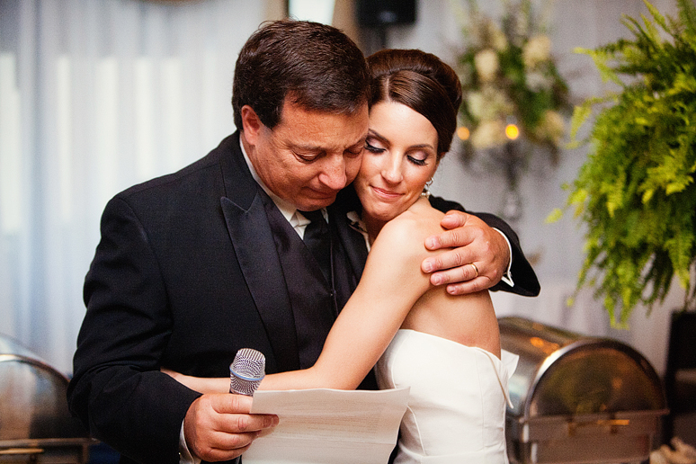 wedding toasts at a wedding reception at the Maple Manor photographed by Dallas wedding photographer Allison Davis Photography