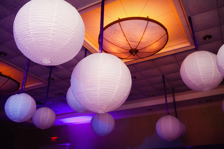 wedding reception details of the large paper lanterns by Dallas wedding photographer Allison Davis Photography