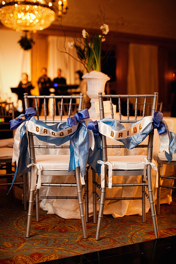 bride and groom chair decor idea
