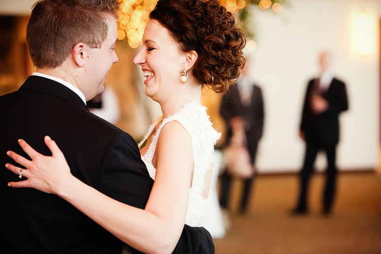 bride and groom first dance photographs at their afternoon wedding reception at Prestonwood Baptist Church by Allison Davis
