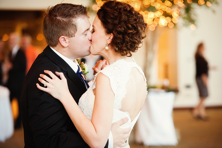 bride and groom first dance photographs at their afternoon wedding reception at Prestonwood Baptist Church by Allison Davis
