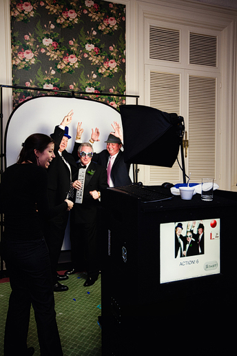 Pic Flips book booth at a wedding reception at the fort worth club