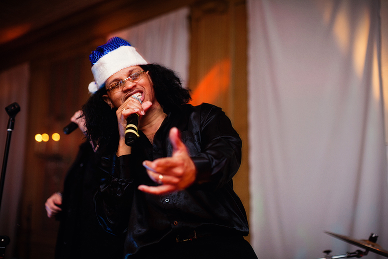 Studio 54 Band performing at a wedding reception at the fort worth club