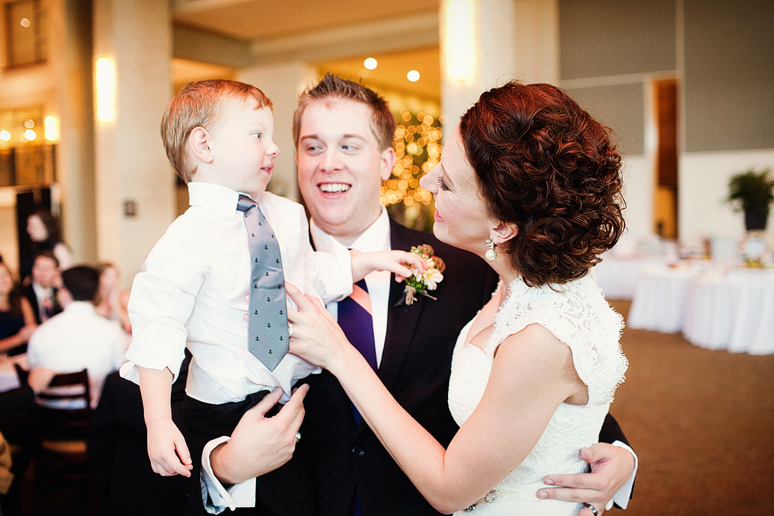 bride and groom at their wedding reception at Prestonwood Baptist Church