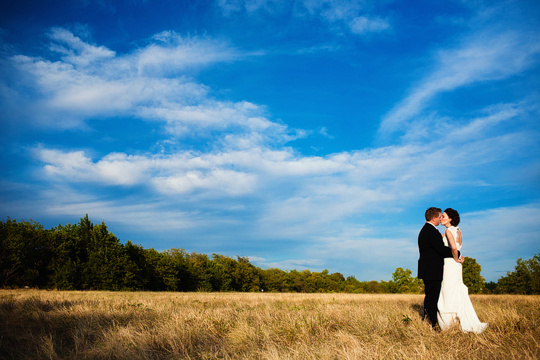 romantic and beautiful bride and groom portraits in a wild field at the Arbor hill nature preserve in Plano by North Texas wedding photographer Allison Davis