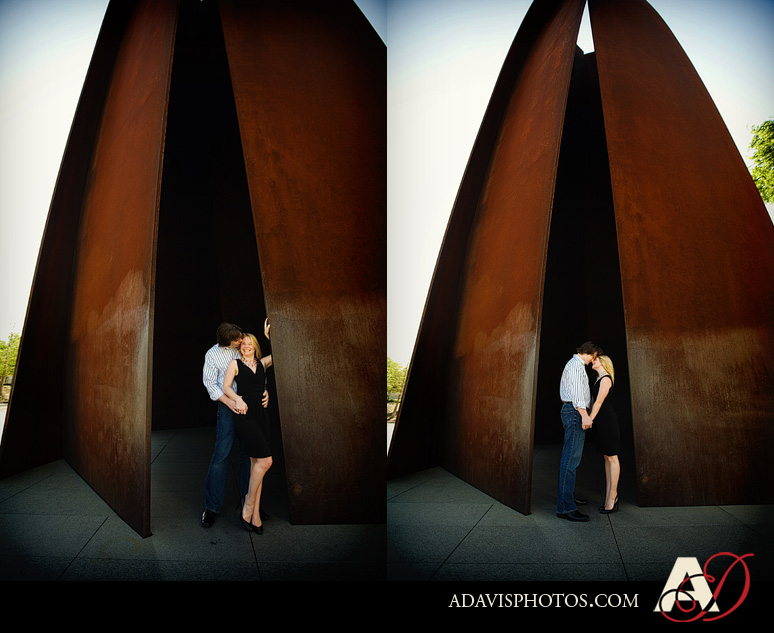 Engagement Portraits of Susan and Mark at the Modern Museum of Art of Art by Plano Wedding Photographer Allison Davis Photography
