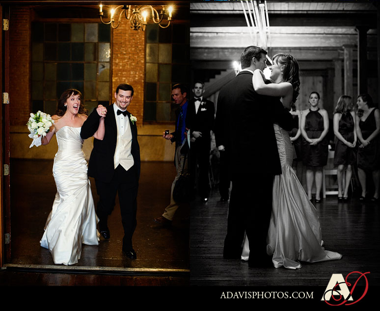 North Texas Wedding Reception at The McKinney Cotton Mill by Dallas Wedding Photographer Allison Davis Photography
