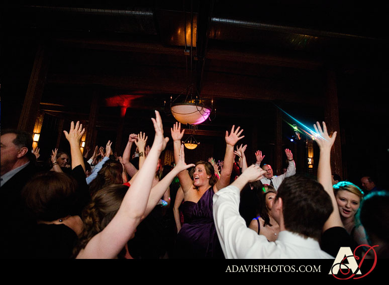 North Texas Wedding Reception Shout Dancing at The McKinney Cotton Mill by Dallas Wedding Photographer Allison Davis Photography