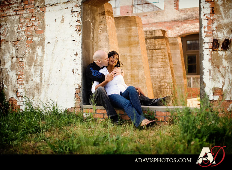 Romantic & Modern Engagement portraits at the McKinney Cotton Mill by Dallas Wedding Photography Allison Davis Photography 