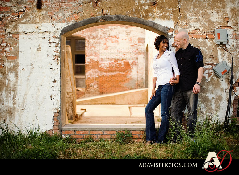 Romantic & Modern Engagement portraits at The McKinney Cotton Mill by Dallas Texas Wedding Photography Allison Davis Photography 