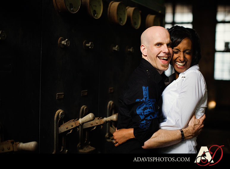 Romantic & Modern Engagement portraits at The McKinney Cotton Mill by McKinney Texas Wedding Photography Allison Davis Photography 