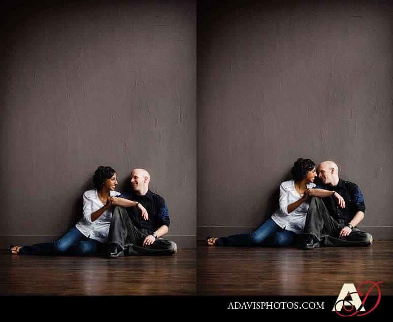 Romantic & Modern Engagement portraits at The McKinney Cotton Mill by Plano Texas Wedding Photography Allison Davis Photography 