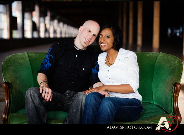 Romantic & Modern Engagement portraits at The McKinney Cotton Mill by Dallas Wedding Photography Allison Davis Photography 