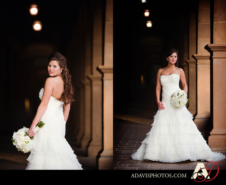 Modern and romantic bridal portraits at the Las Colinas Canals by Dallas Texas wedding photographer Allison Davis Photography