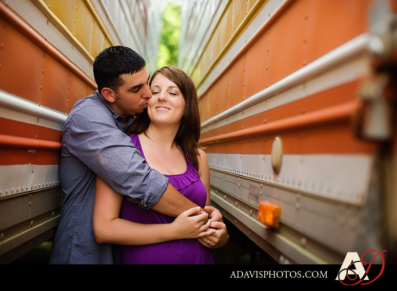 Romantic and modern country engagement portraits by Plano Texas wedding photographer Allison Davis Photography