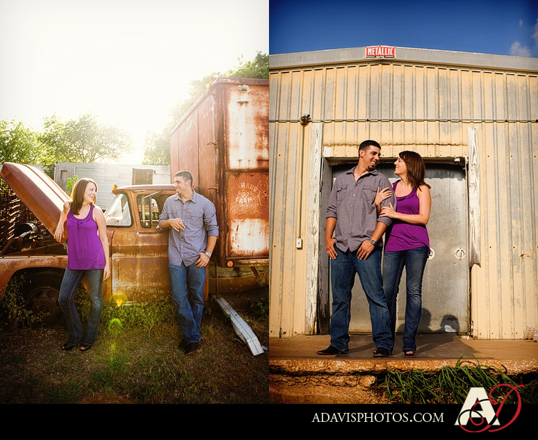 Romantic and modern country engagement portraits by Dallas wedding photographer Allison Davis Photography