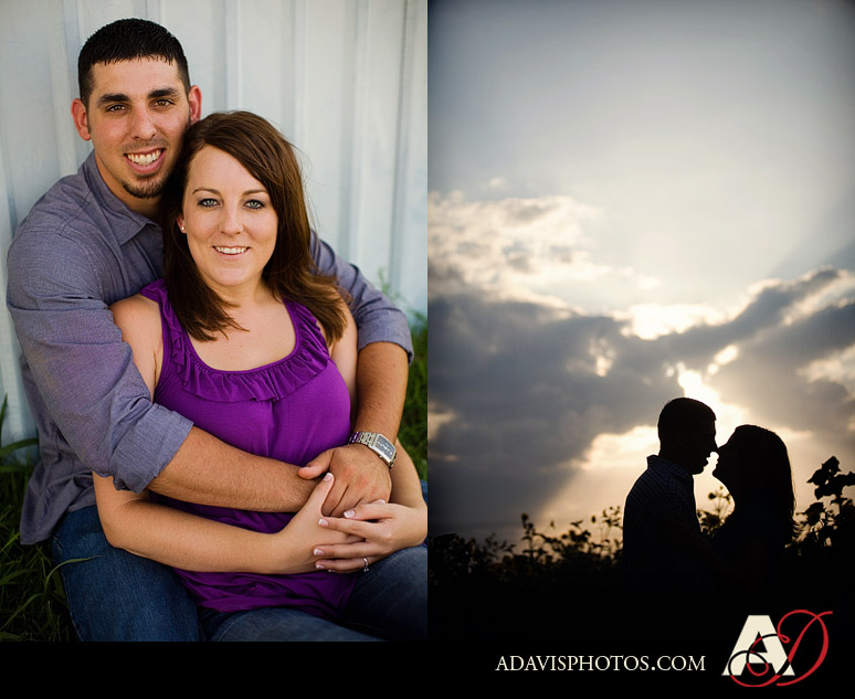 Romantic and modern country engagement portraits by Frisco Texas wedding photographer Allison Davis Photography