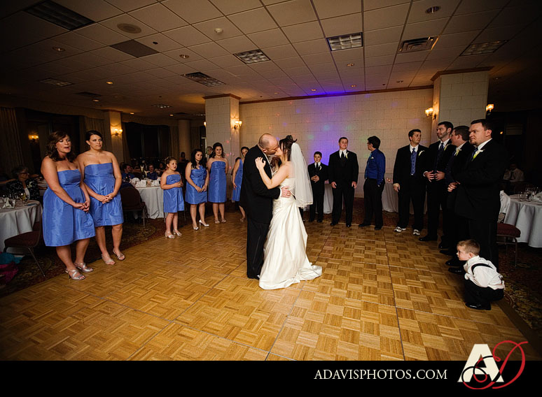 Dallas Wedding Photography of the first dance at the Double Tree Hotel in Dallas by Dallas Wedding Photographer Allison Davis Photography